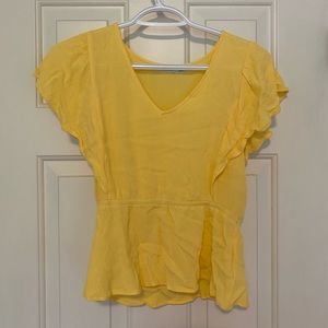 Yellow Peplum Blouse